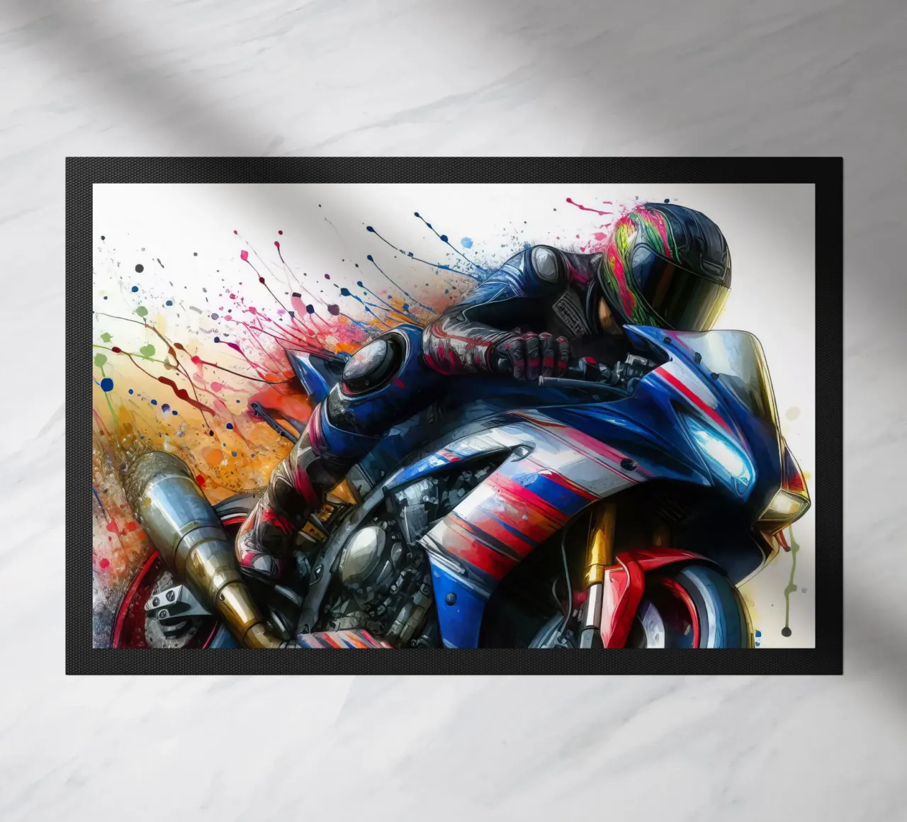 moto gp a tutta velocità zerbino da 🎁 NOBELART