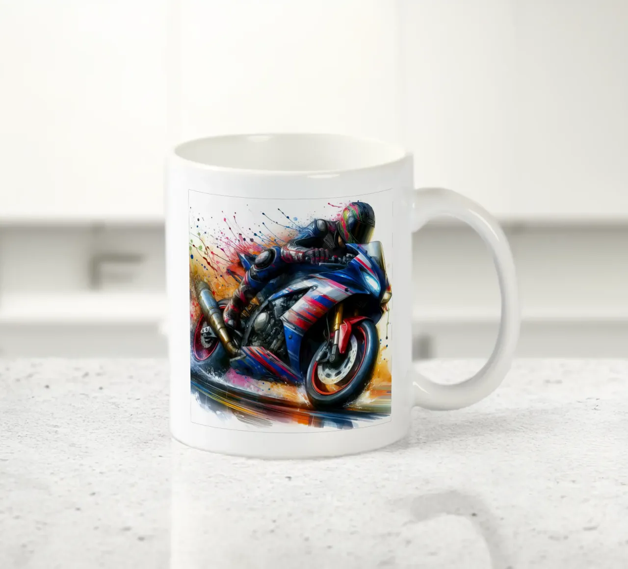moto gp a tutta velocità tazza in ceramica da ARTVI-SHOP