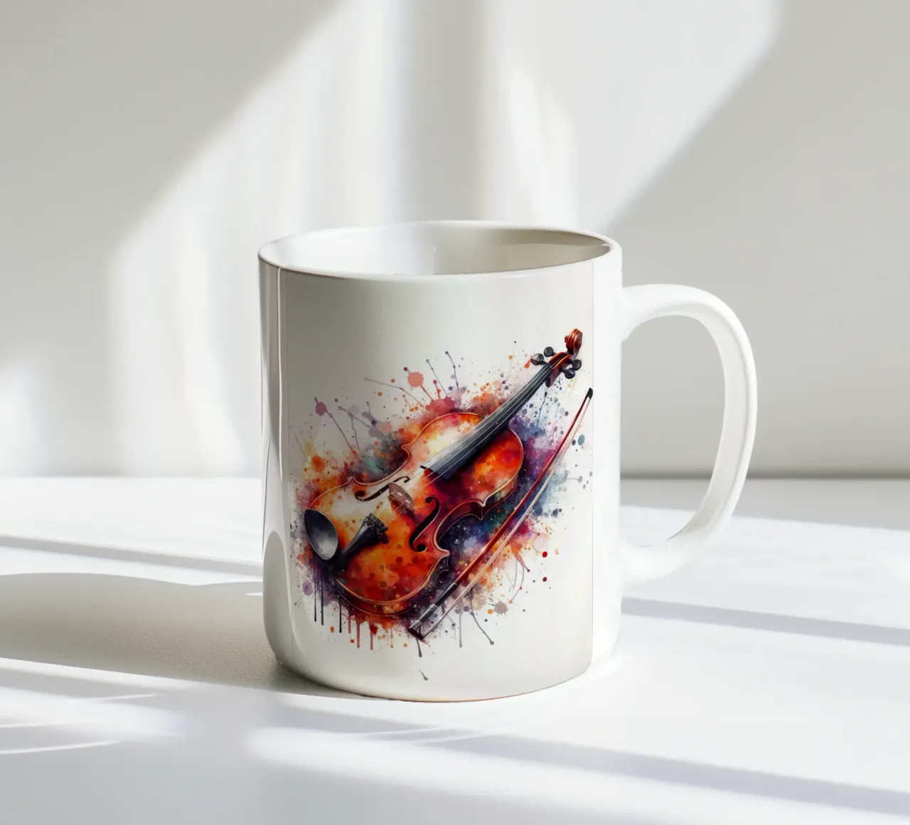 Violino in acquerello tazza in ceramica da 🎁 ARTVI-SHOP
