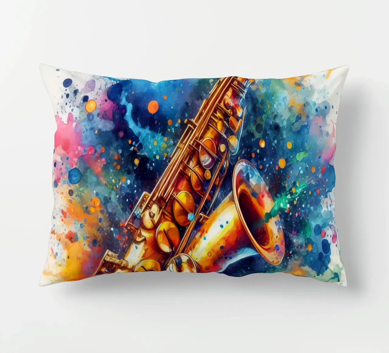Sassofono in acquerello cuscino da ARTVI-SHOP