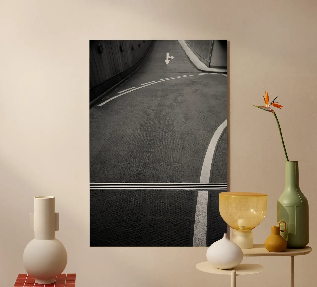 White Arrow acrylic glass by Amy & Kurt