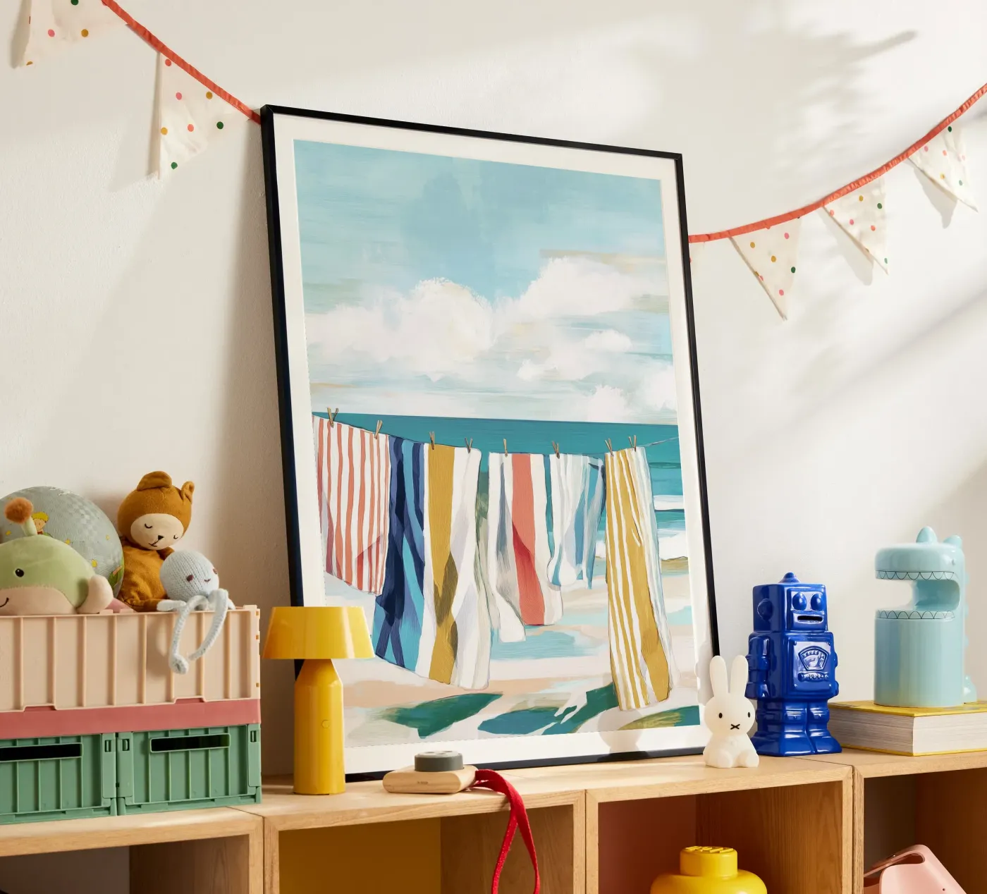 Seaside Laundry Line Poster von Calypso