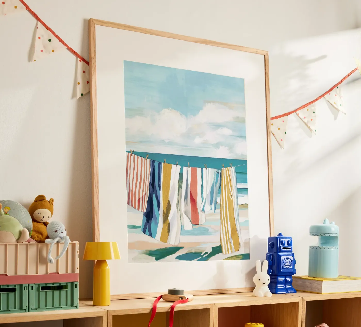 Seaside Laundry Line Poster von Calypso