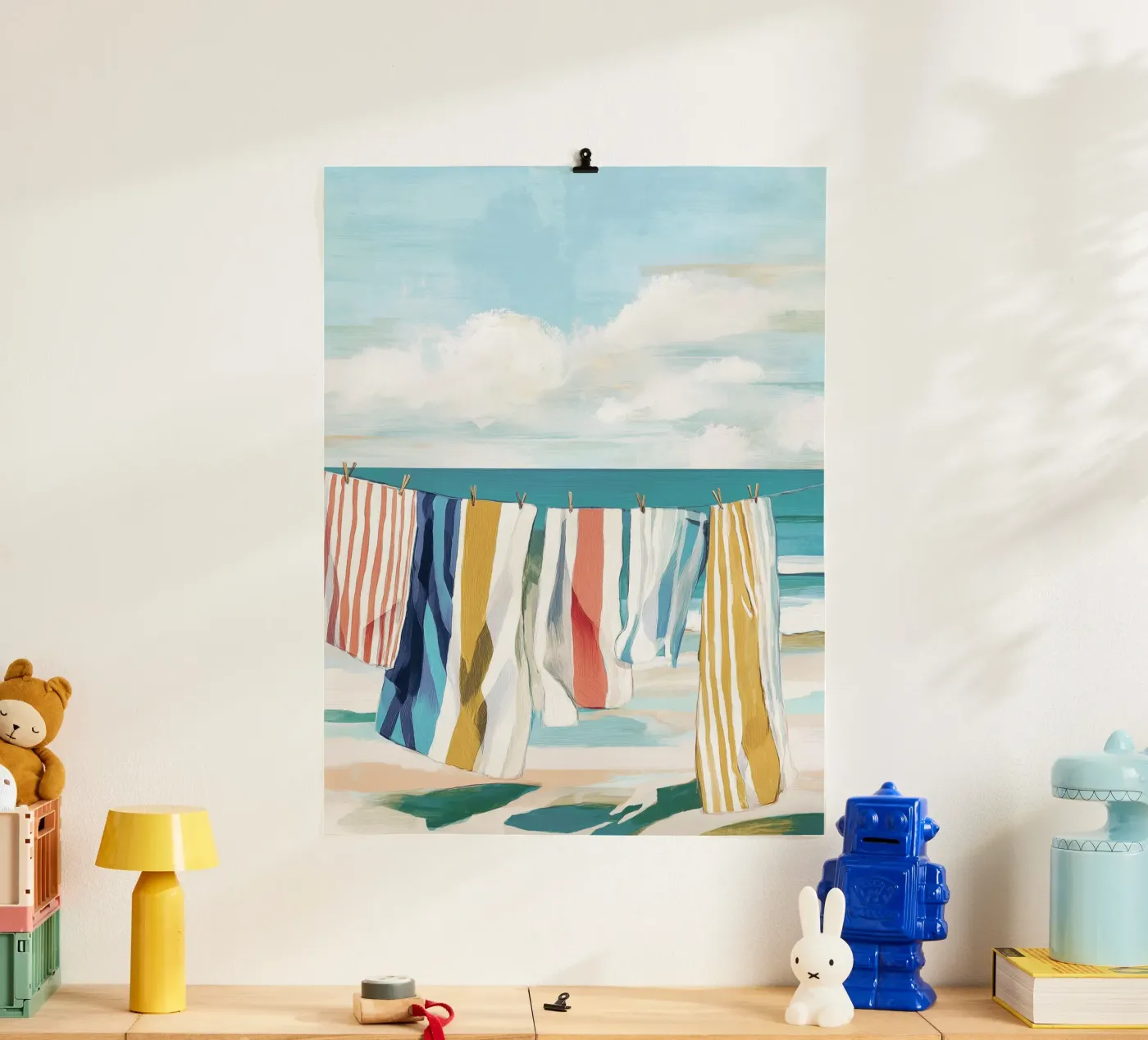 Seaside Laundry Line Poster von Calypso