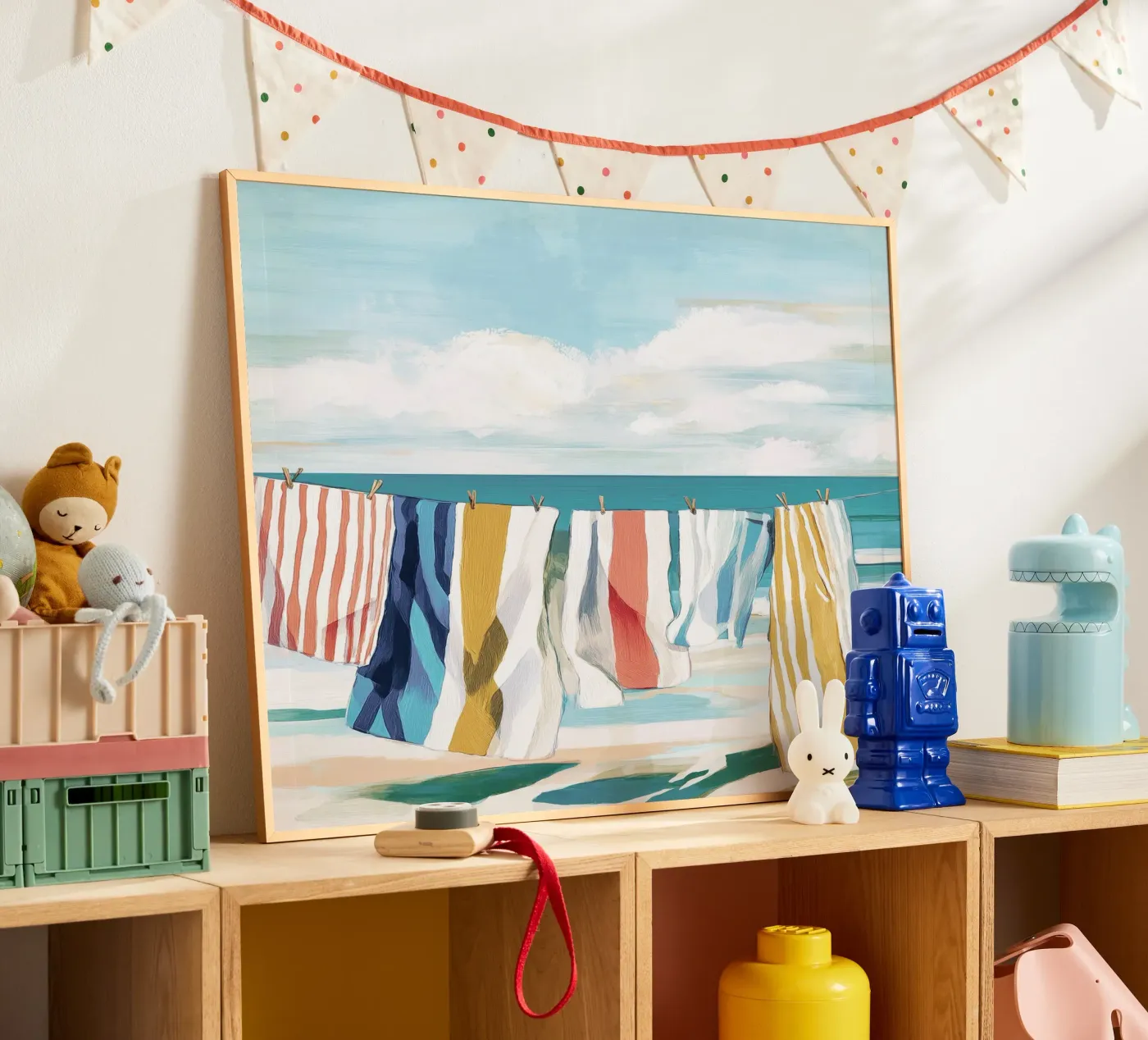 Seaside Laundry Line Poster von Calypso