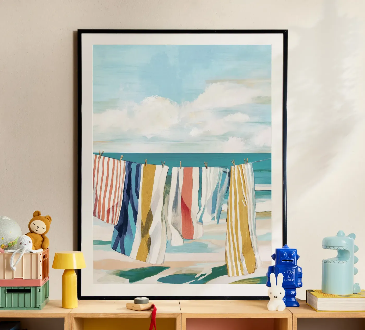 Seaside Laundry Line Poster von Calypso