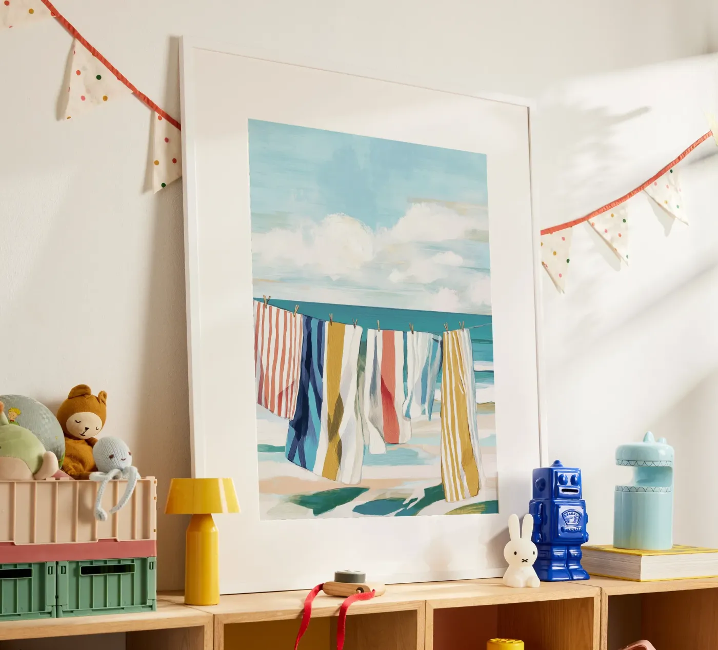 Seaside Laundry Line Poster von Calypso