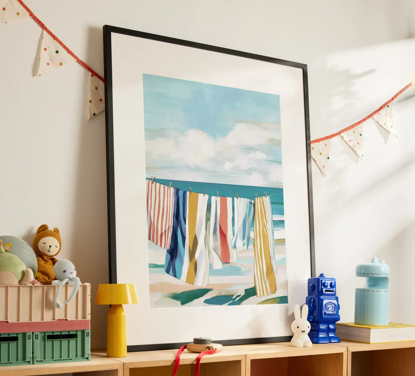 Seaside Laundry Line Poster von Calypso