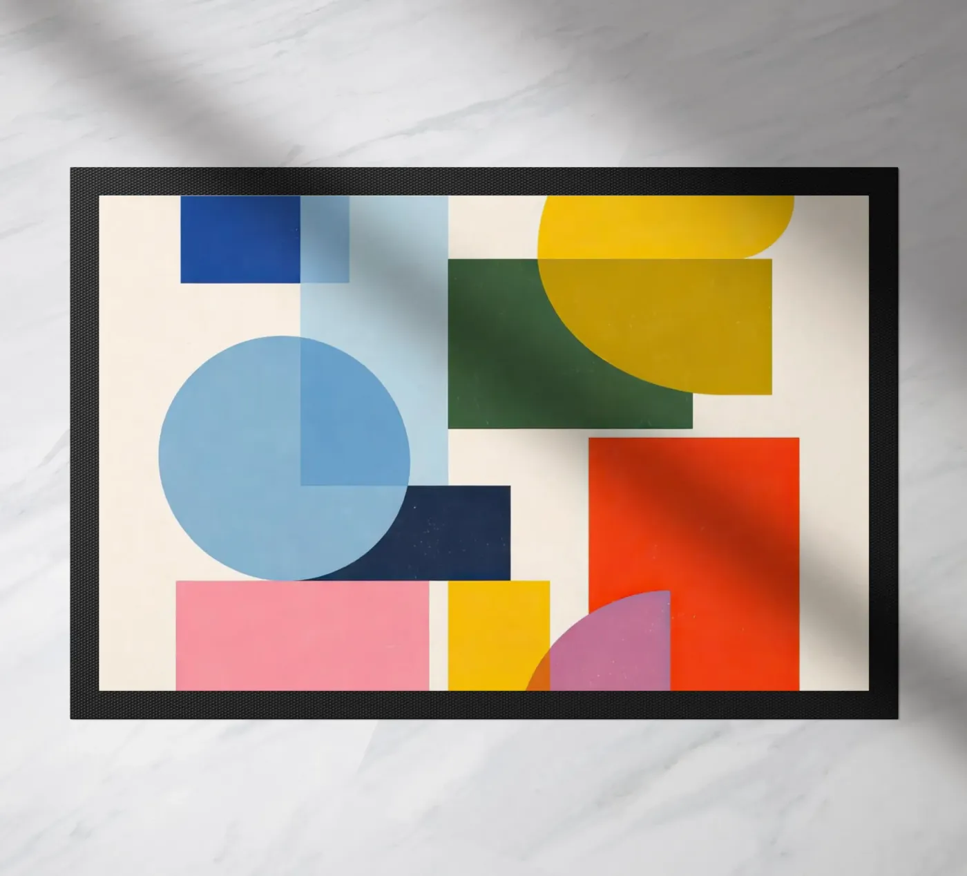 Abstract Geometric Composition doormat by Gaite
