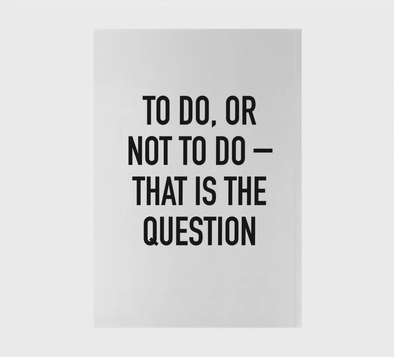 To do or not to do carnet de notes de Amy & Kurt