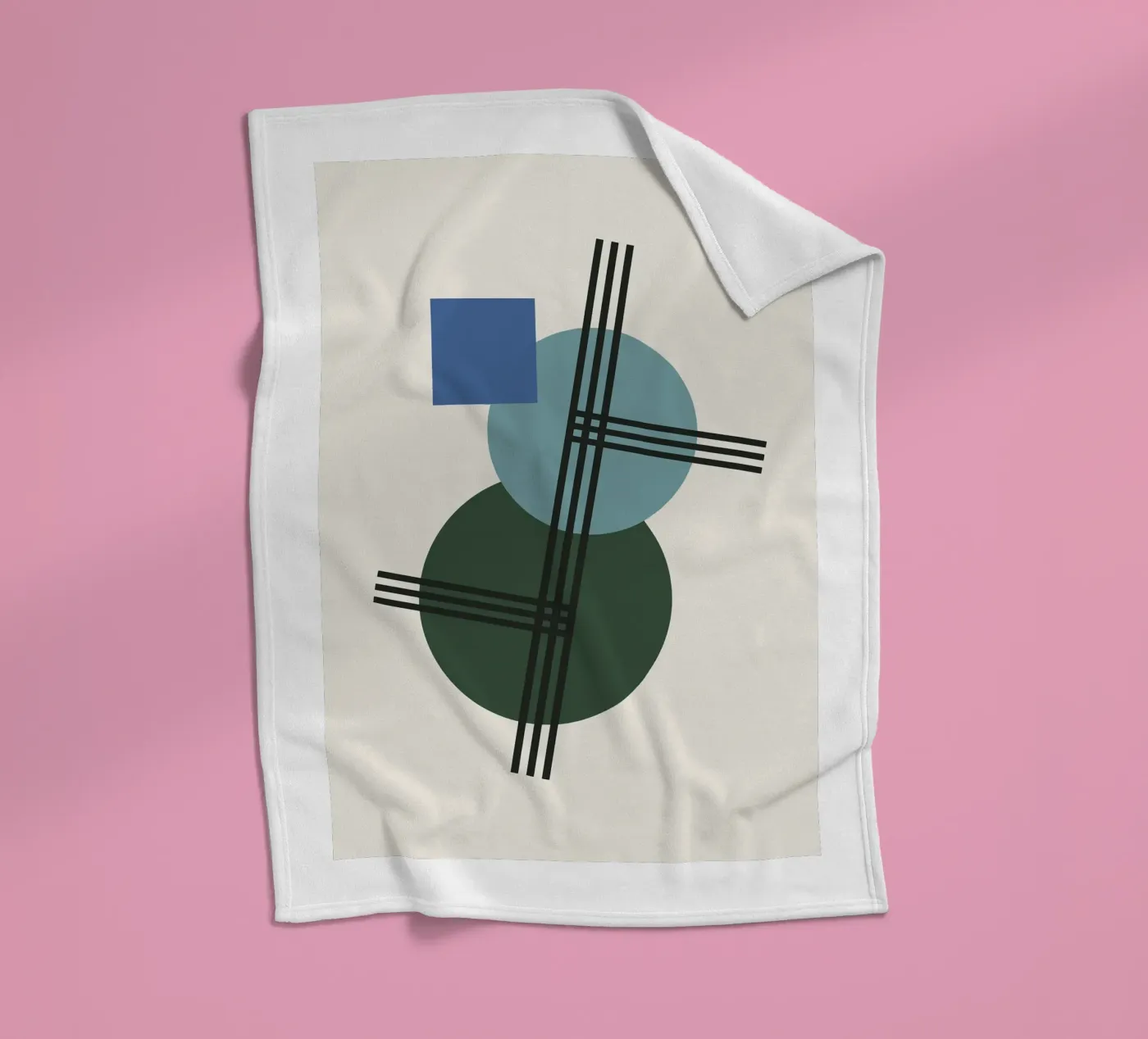 Structural Azure fleece blanket by David