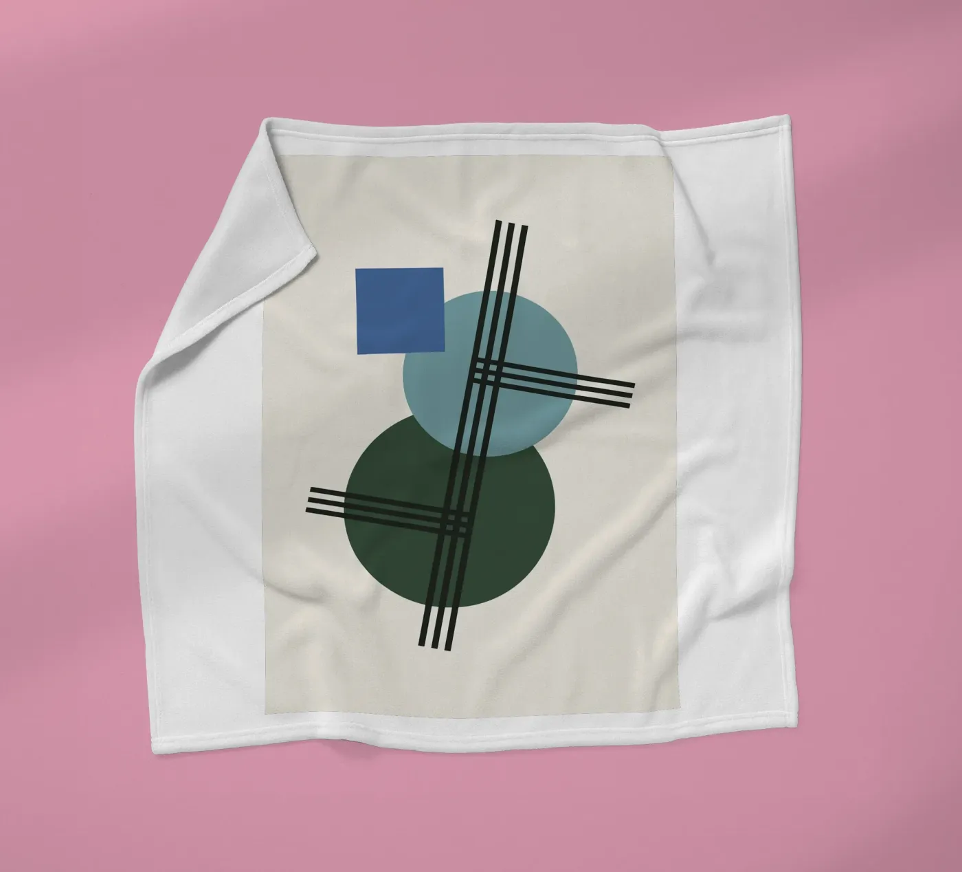 Structural Azure fleece blanket by David