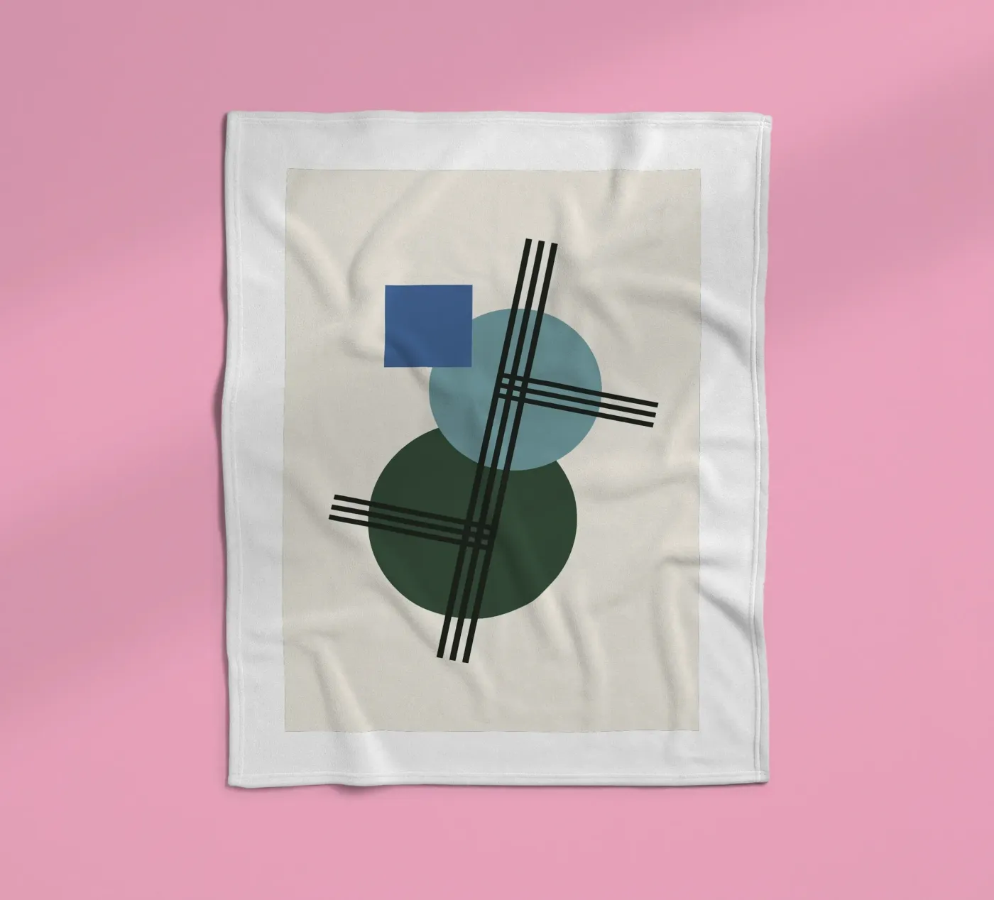 Structural Azure fleece blanket by David