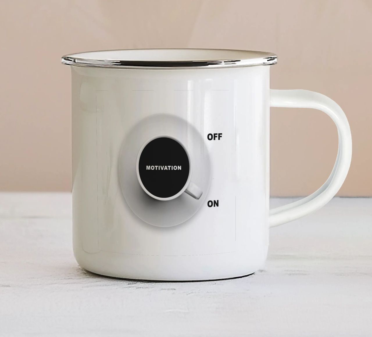 Motivation tazza in smalto da Amy & Kurt