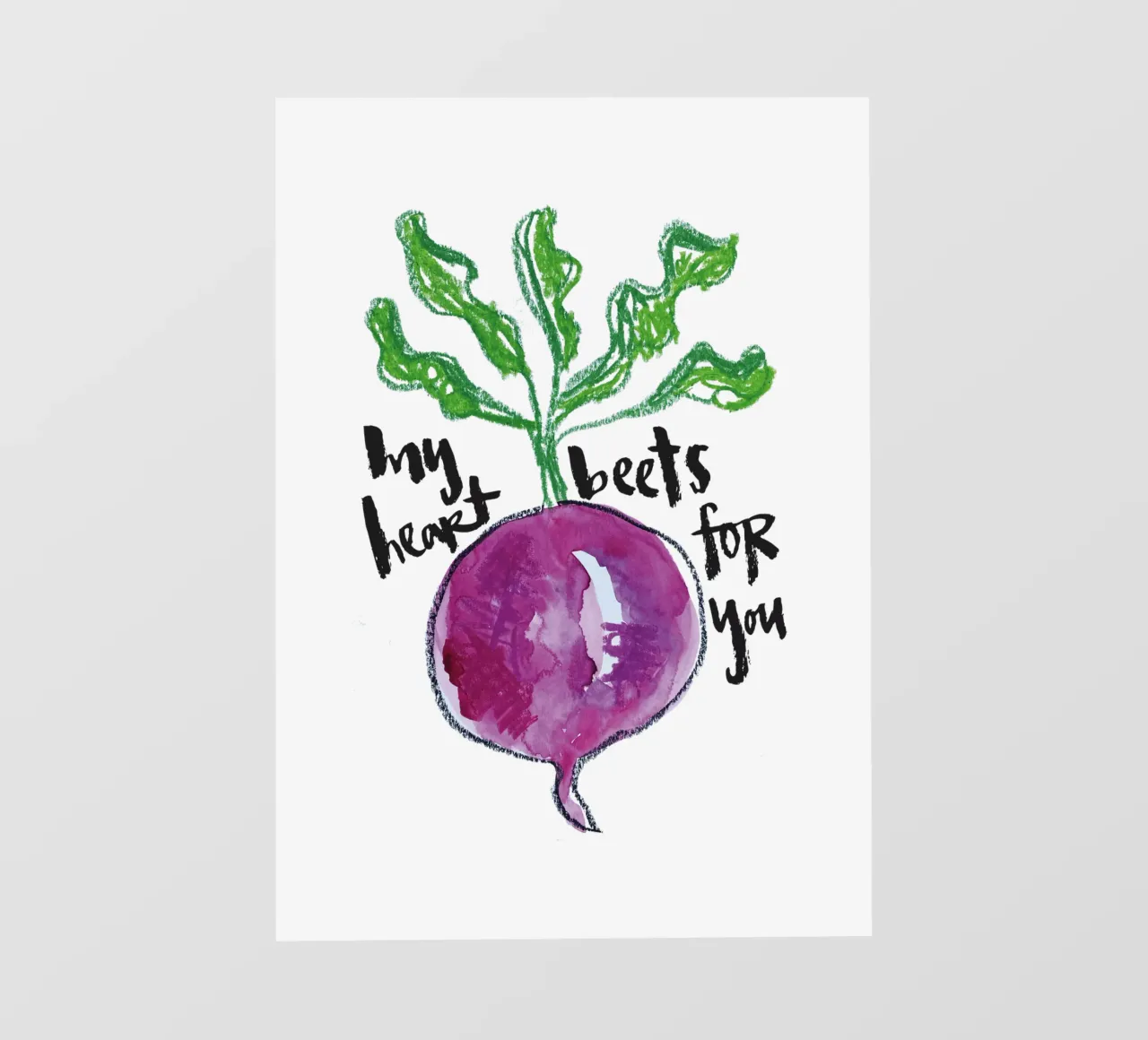 My heart beets for you telo in pvc da Brushmeetspaper