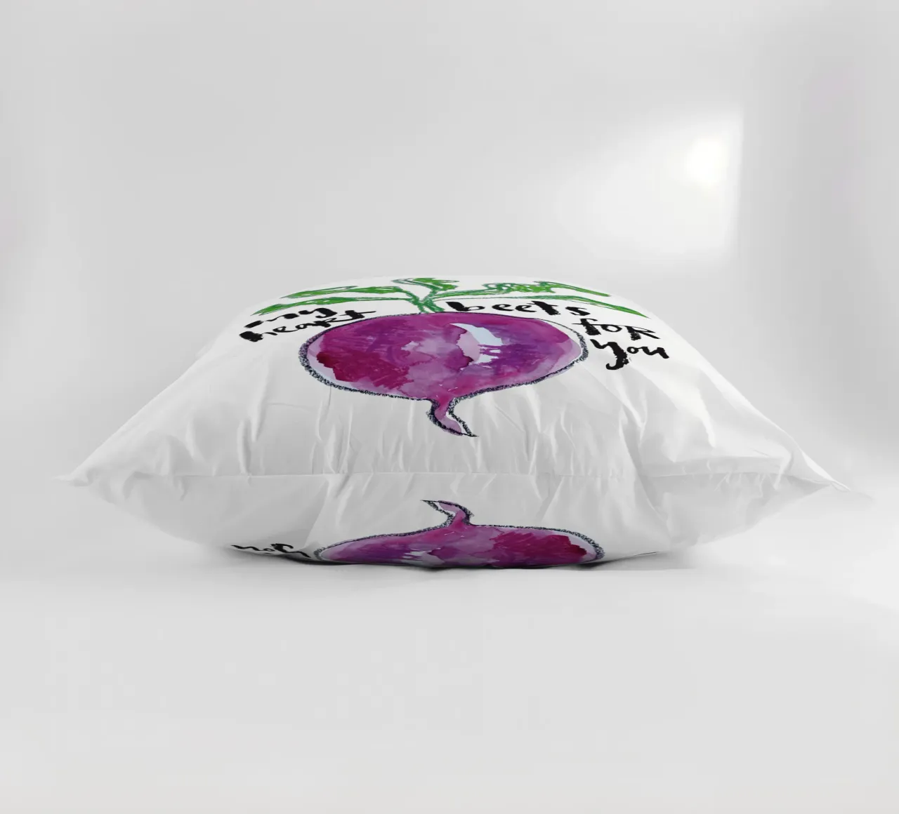 My heart beets for you cuscino da Brushmeetspaper