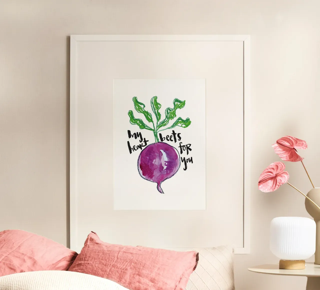My heart beets for you carta hahnemühle da Brushmeetspaper