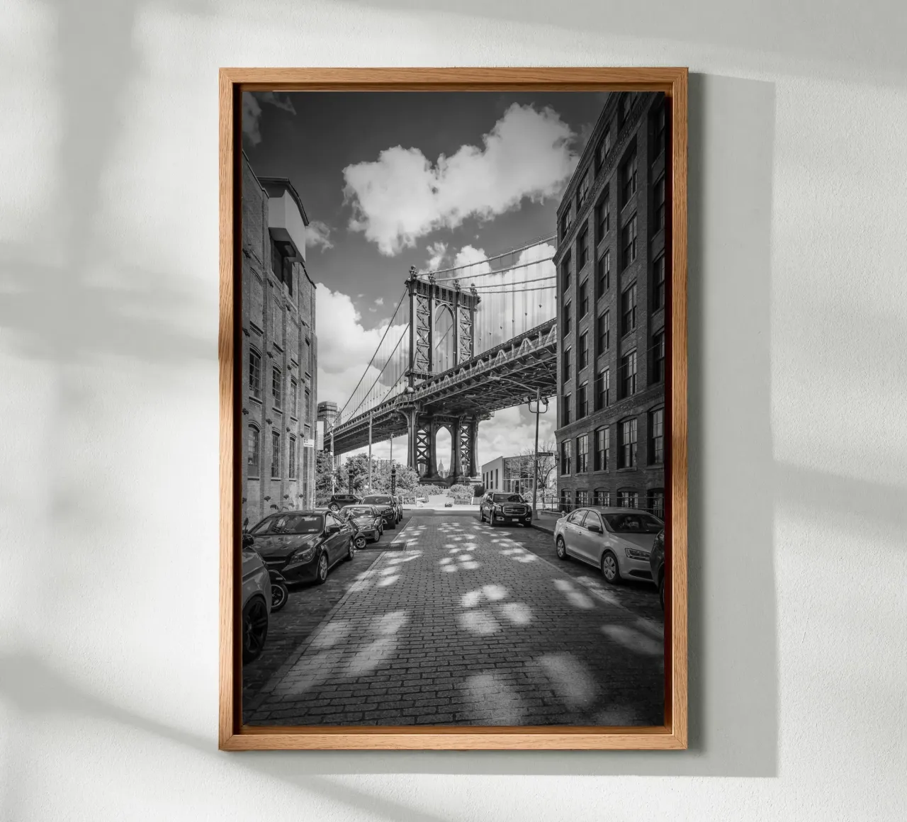 NEW YORK CITY Ponte di Manhattan tela con Cornice a cassetta da Melanie Viola