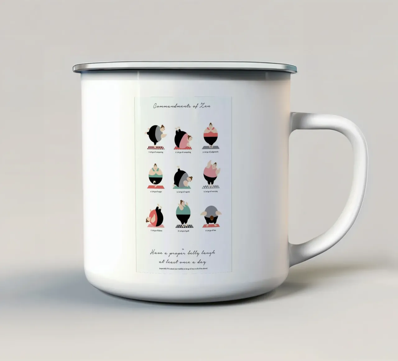 Yoga tazza in smalto da Maria Kritzas