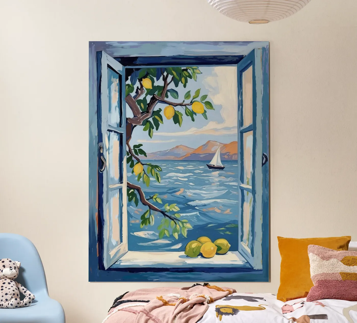 Blue lemon tree Window poster by Taika Tori Art