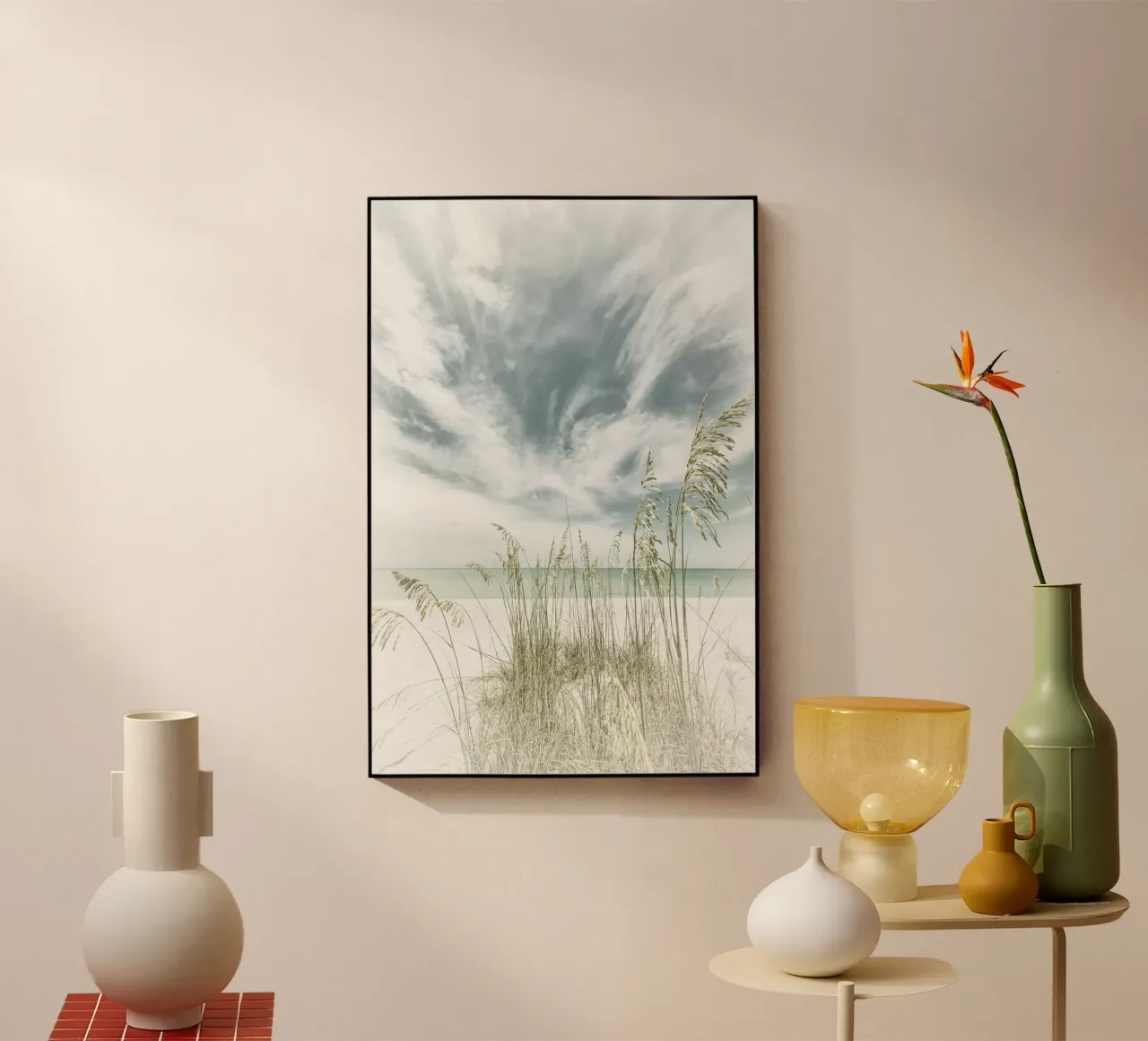 Silenzio celestiale sulla spiaggia | Vintage plexiglass da Melanie Viola