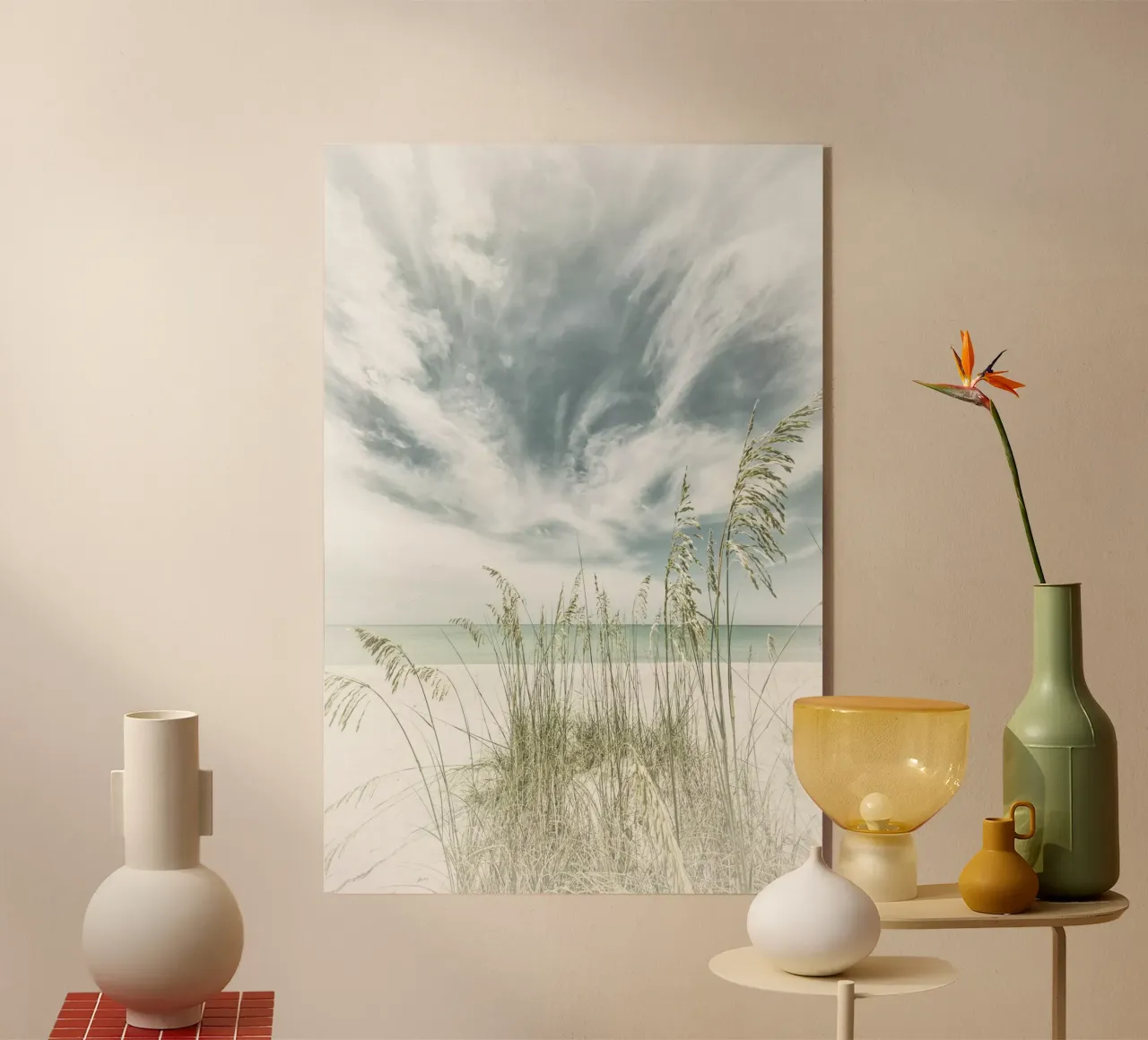 Silenzio celestiale sulla spiaggia | Vintage plexiglass da Melanie Viola