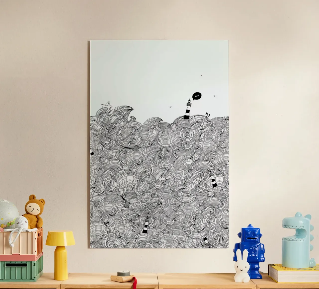 Ocean acryl van Anika Merten