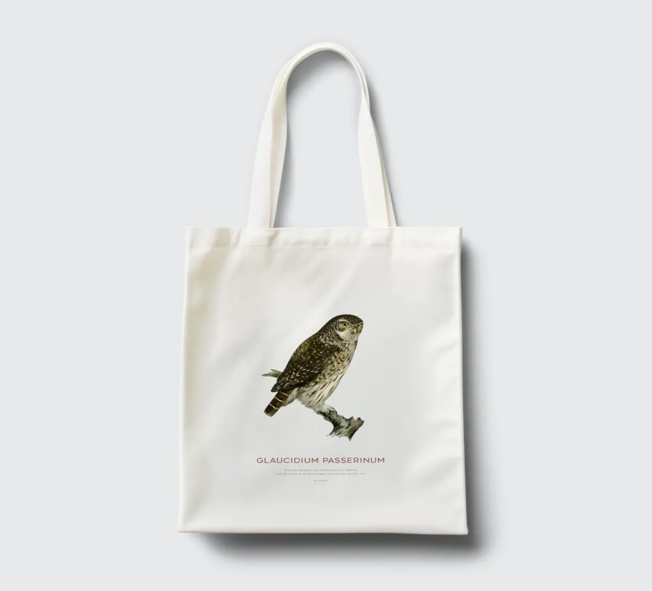 Sperlingskauz oder Glaucidium passerinum (Sperlingskauz) Jutebeutel von Vintagrafica