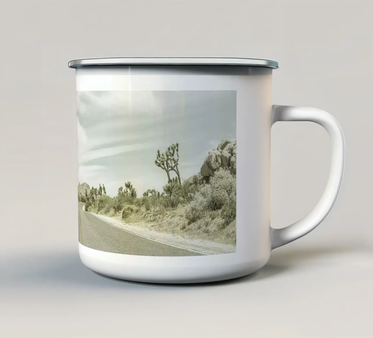 Joshua Trees, Park Boulevard | Vintage tazza in smalto da Melanie Viola