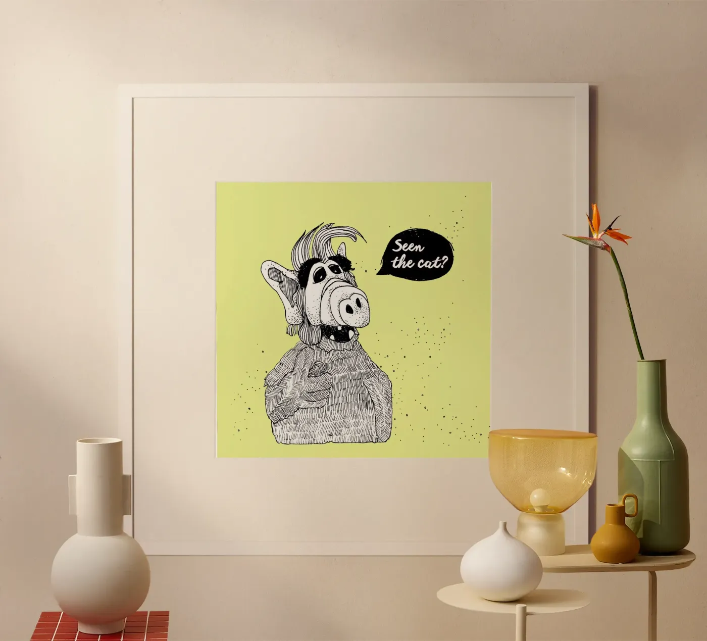 Seen The Cat? Poster von Anika Merten