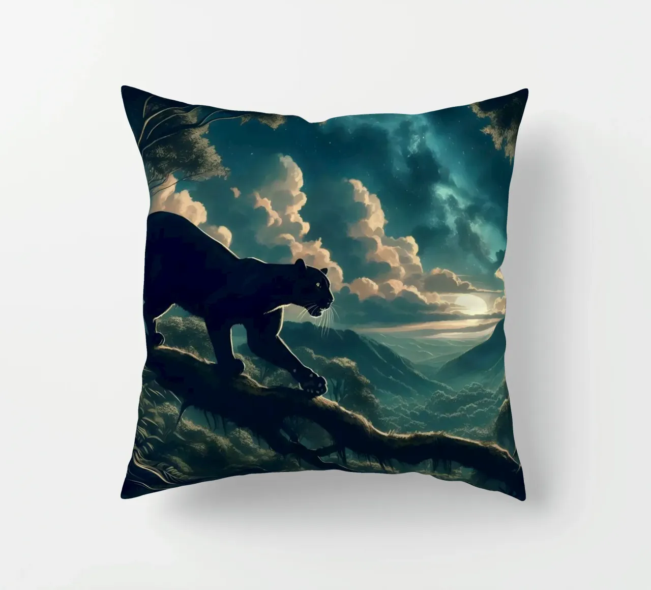 PANTHERE NOIRE cuscino da RUBIANT ART