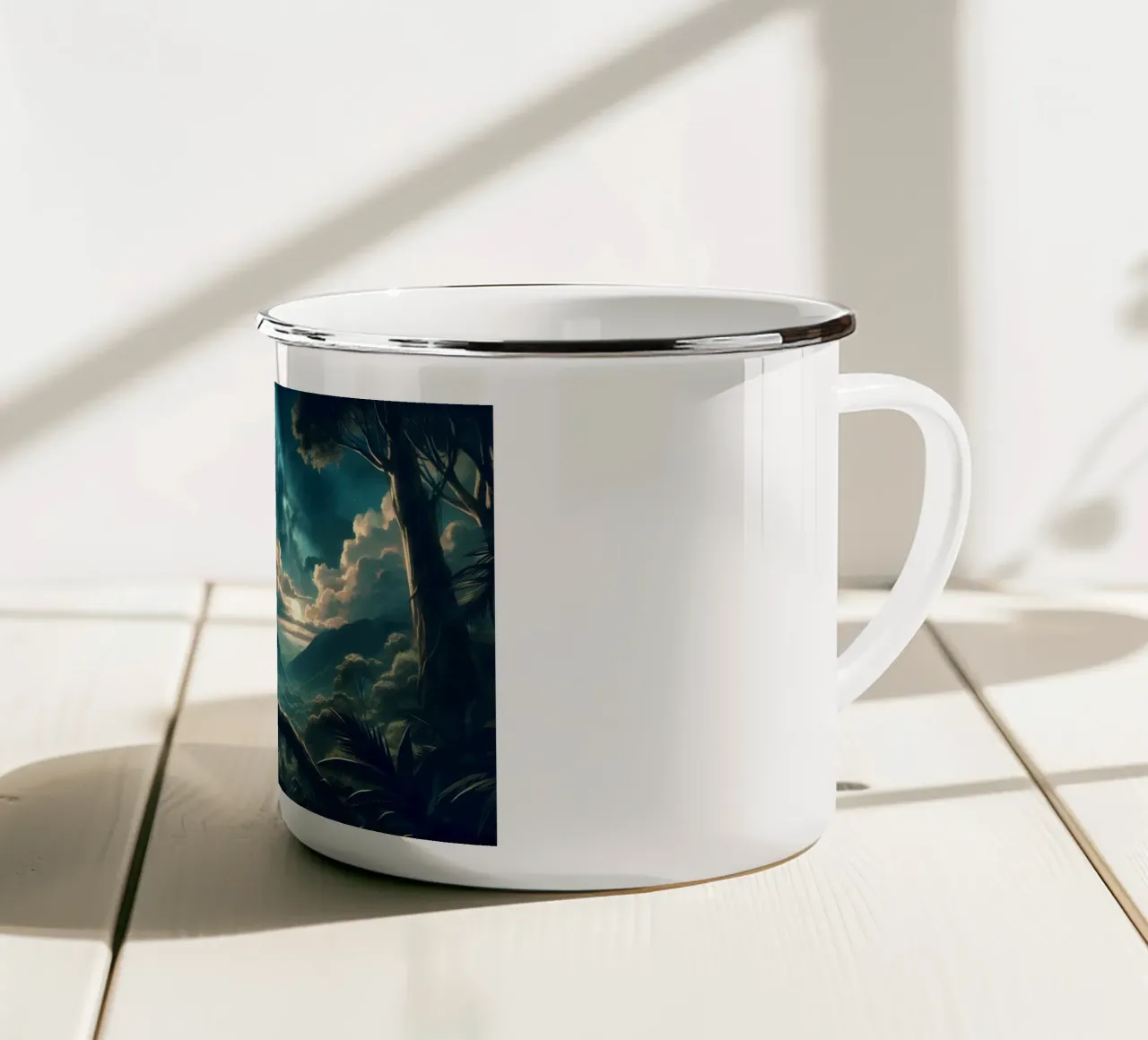 PANTHERE NOIRE tazza in smalto da RUBIANT ART