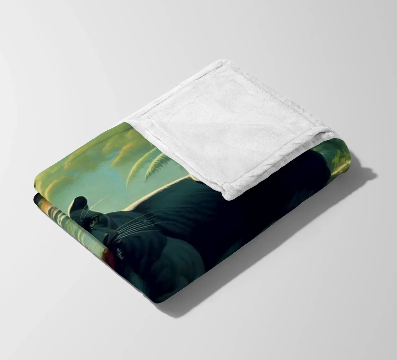 PANTHERE NOIRE coperta in pile da RUBIANT ART