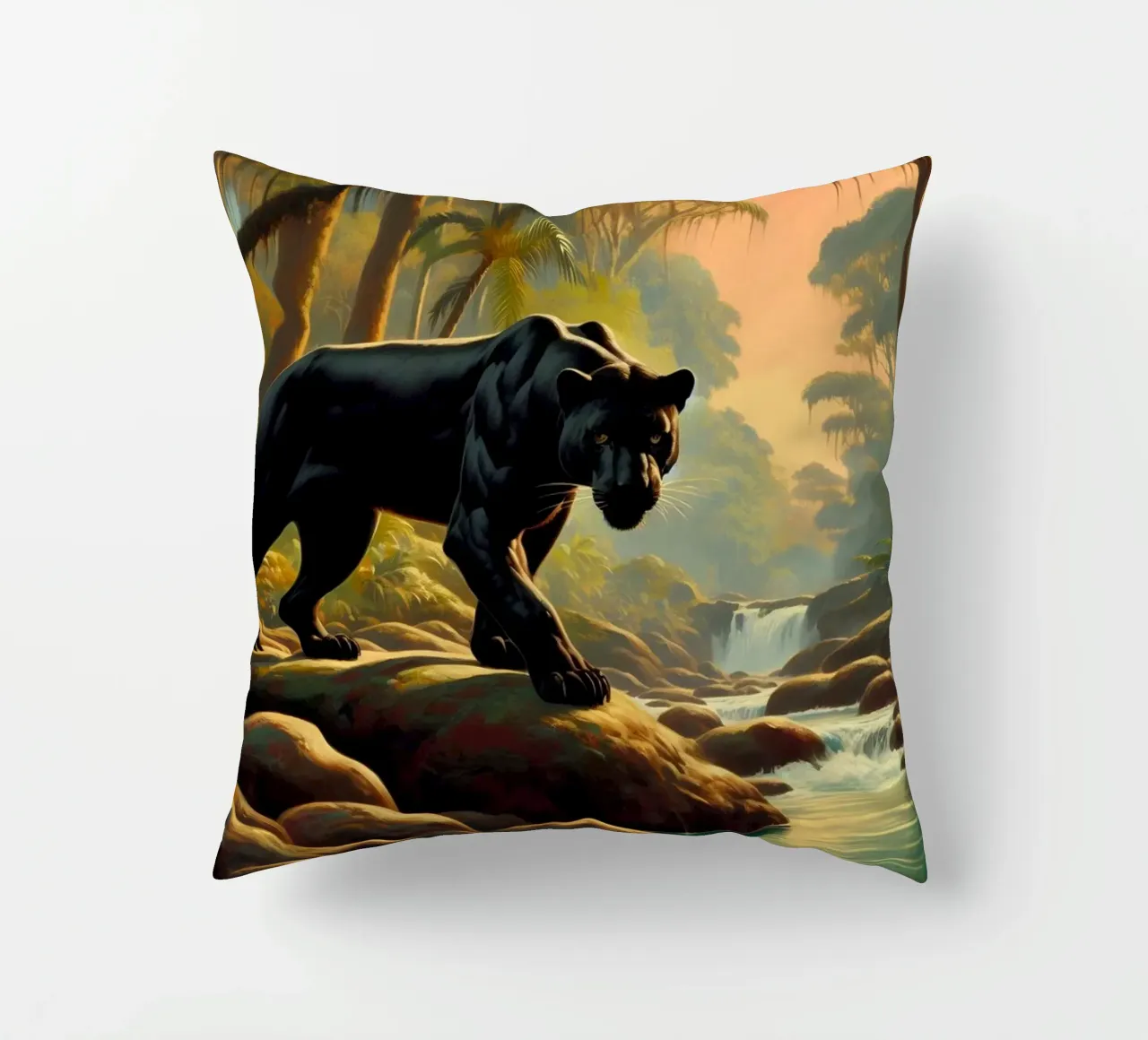 PANTHERE NOIRE cuscino da RUBIANT ART