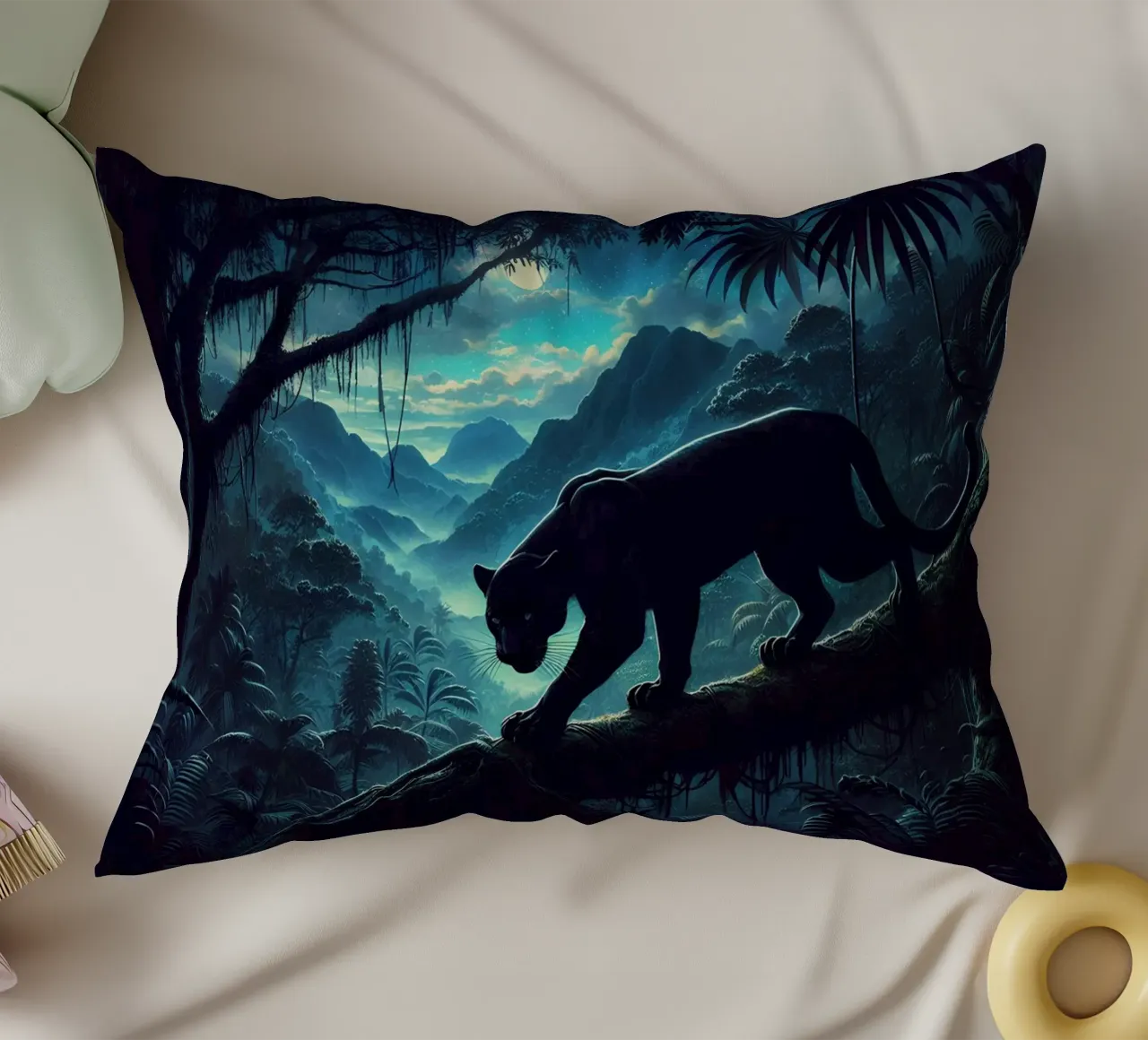 PANTHERE NOIRE cuscino da RUBIANT ART