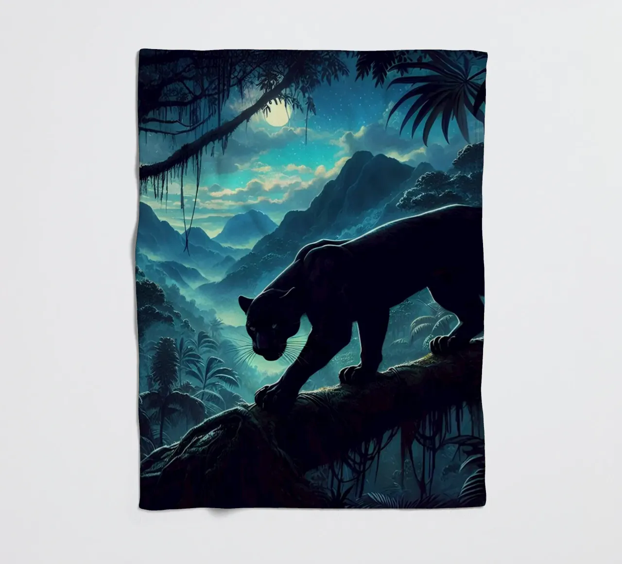 PANTHERE NOIRE coperta in pile da RUBIANT ART