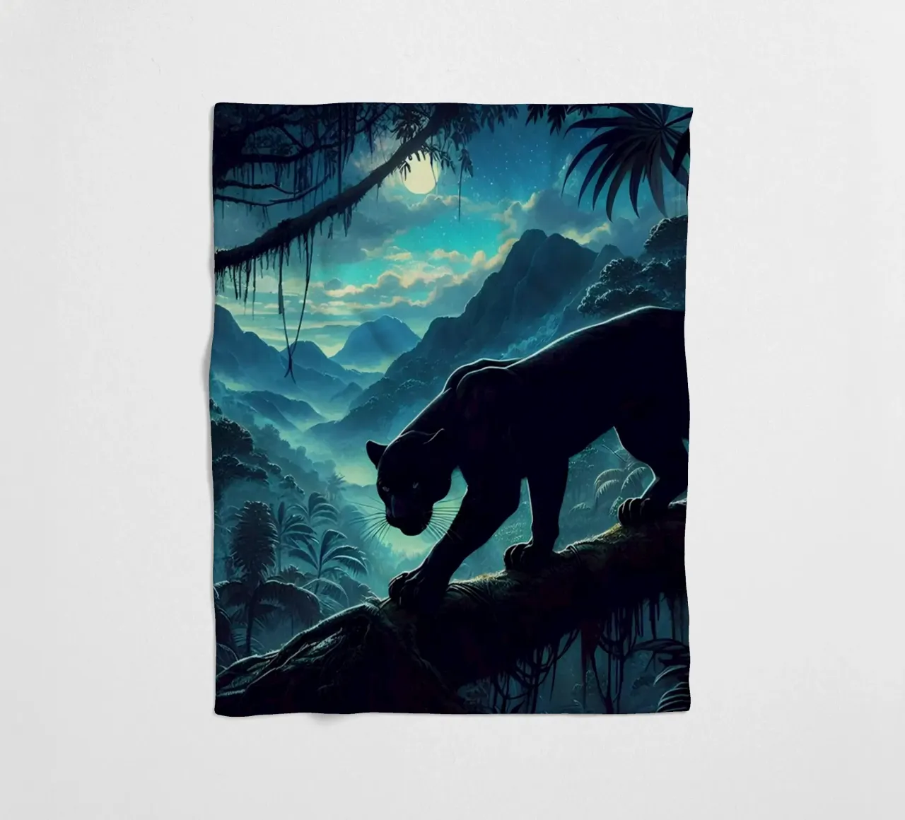 PANTHERE NOIRE coperta in pile da RUBIANT ART