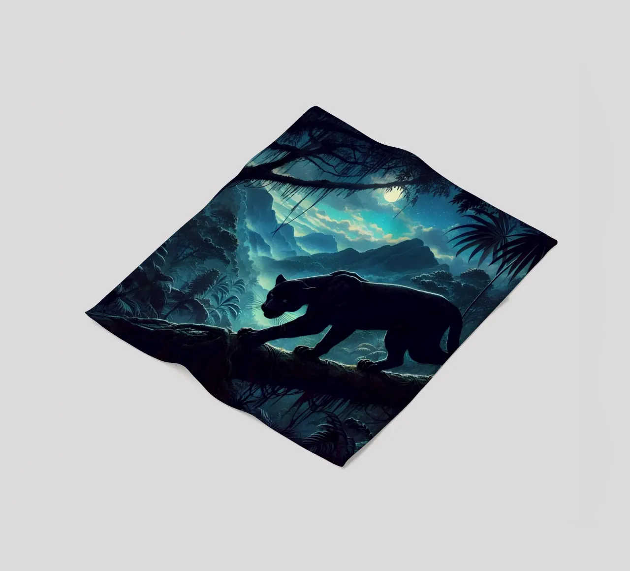 PANTHERE NOIRE coperta in pile da RUBIANT ART
