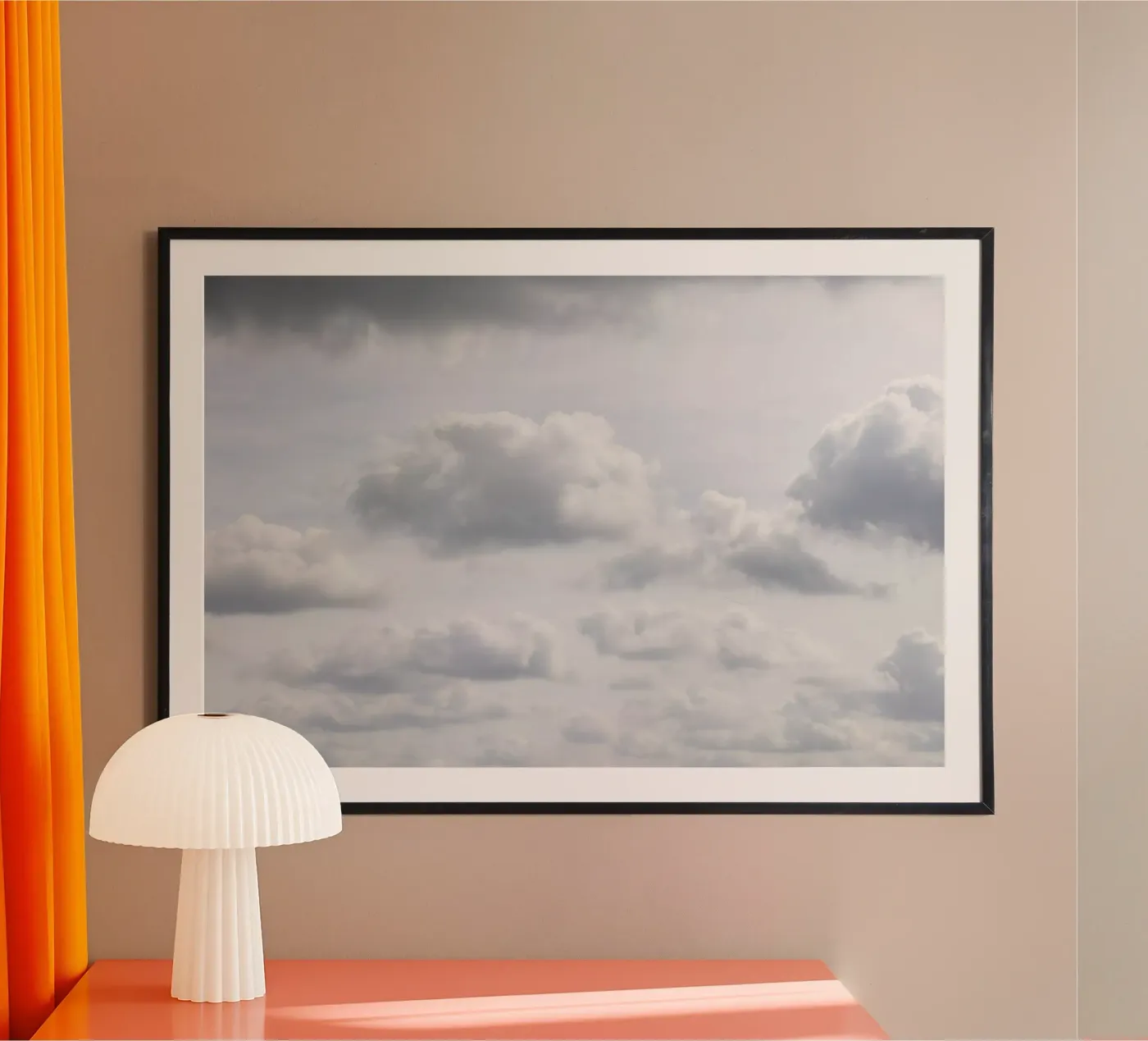Pastel Blue Clouds poster da Mareike Böhmer Photography