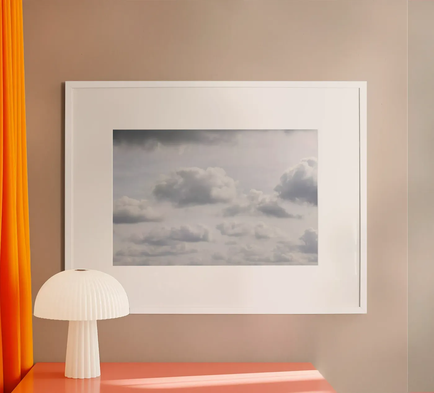 Pastel Blue Clouds poster da Mareike Böhmer Photography