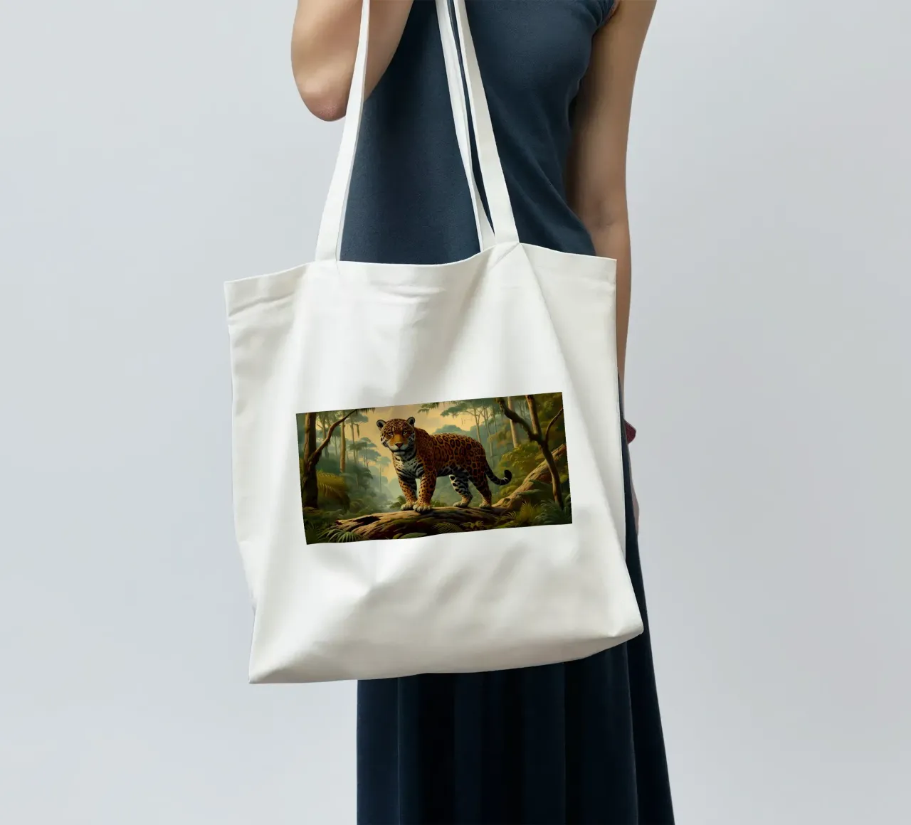 PANTHERE TACHETEE borsa in juta da RUBIANT ART