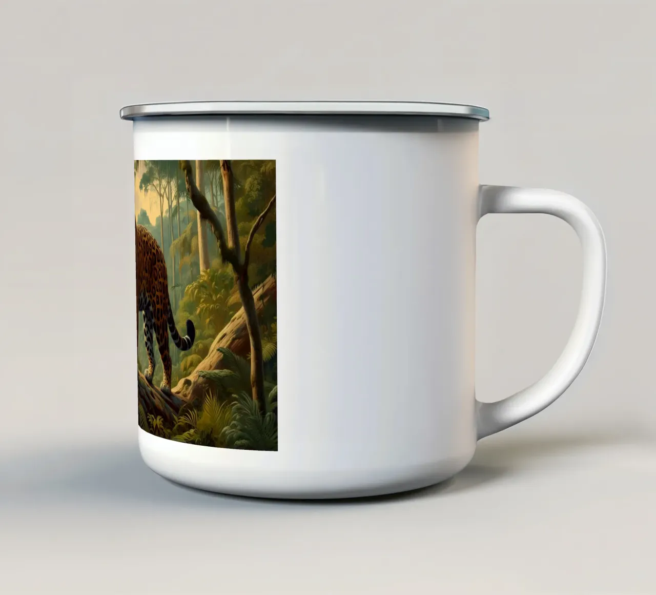 PANTHERE TACHETEE tazza in smalto da RUBIANT ART