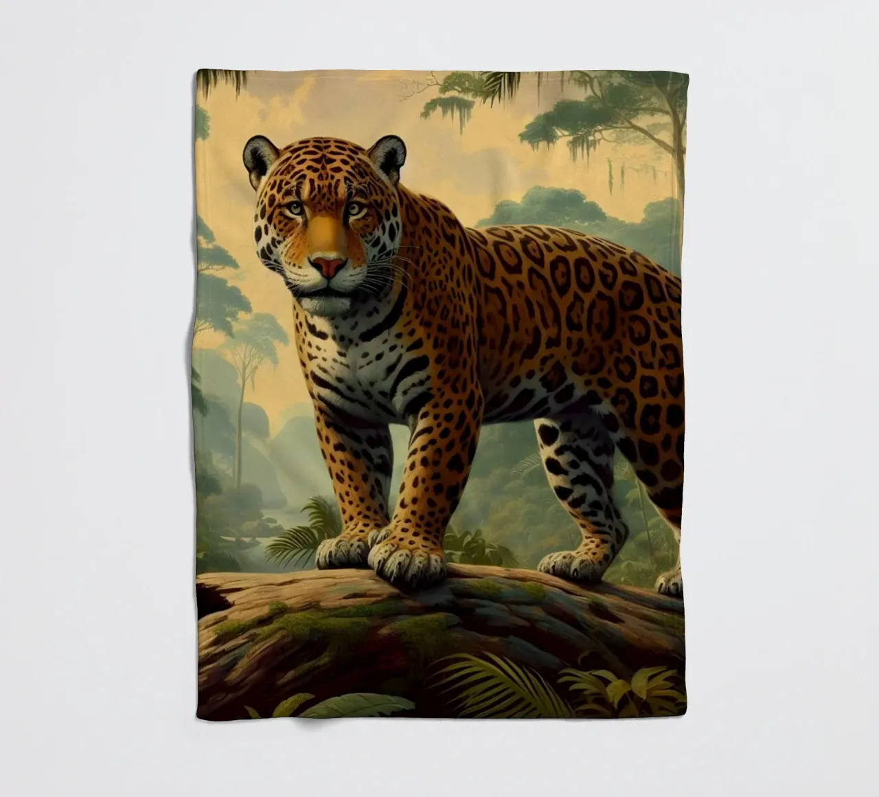 PANTHERE TACHETEE coperta in pile da RUBIANT ART