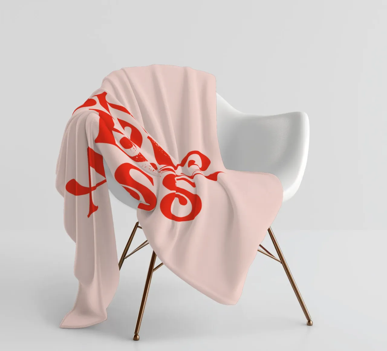Design tipografico Stay Bad Ass in rosa e rosso coperta in pile da THE MOTIVATED TYPE