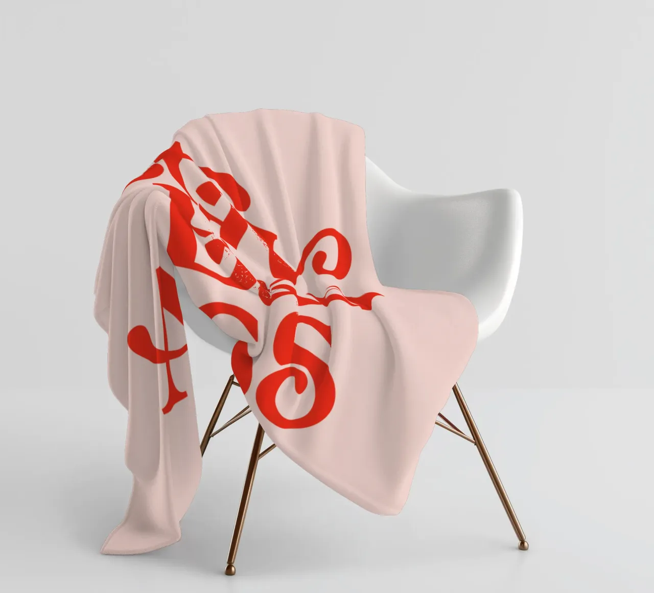 Design tipografico Stay Bad Ass in rosa e rosso coperta in pile da THE MOTIVATED TYPE