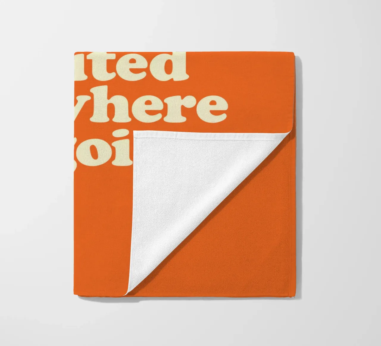 Grateful for Where I am and Excited for Where I'm Going beach towel by THE MOTIVATED TYPE