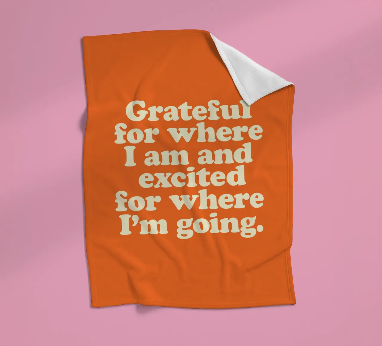 Grateful for Where I am and Excited for Where I'm Going fleece blanket by THE MOTIVATED TYPE
