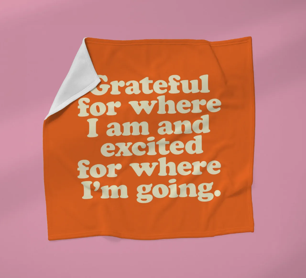 Grateful for Where I am and Excited for Where I'm Going fleece blanket by THE MOTIVATED TYPE