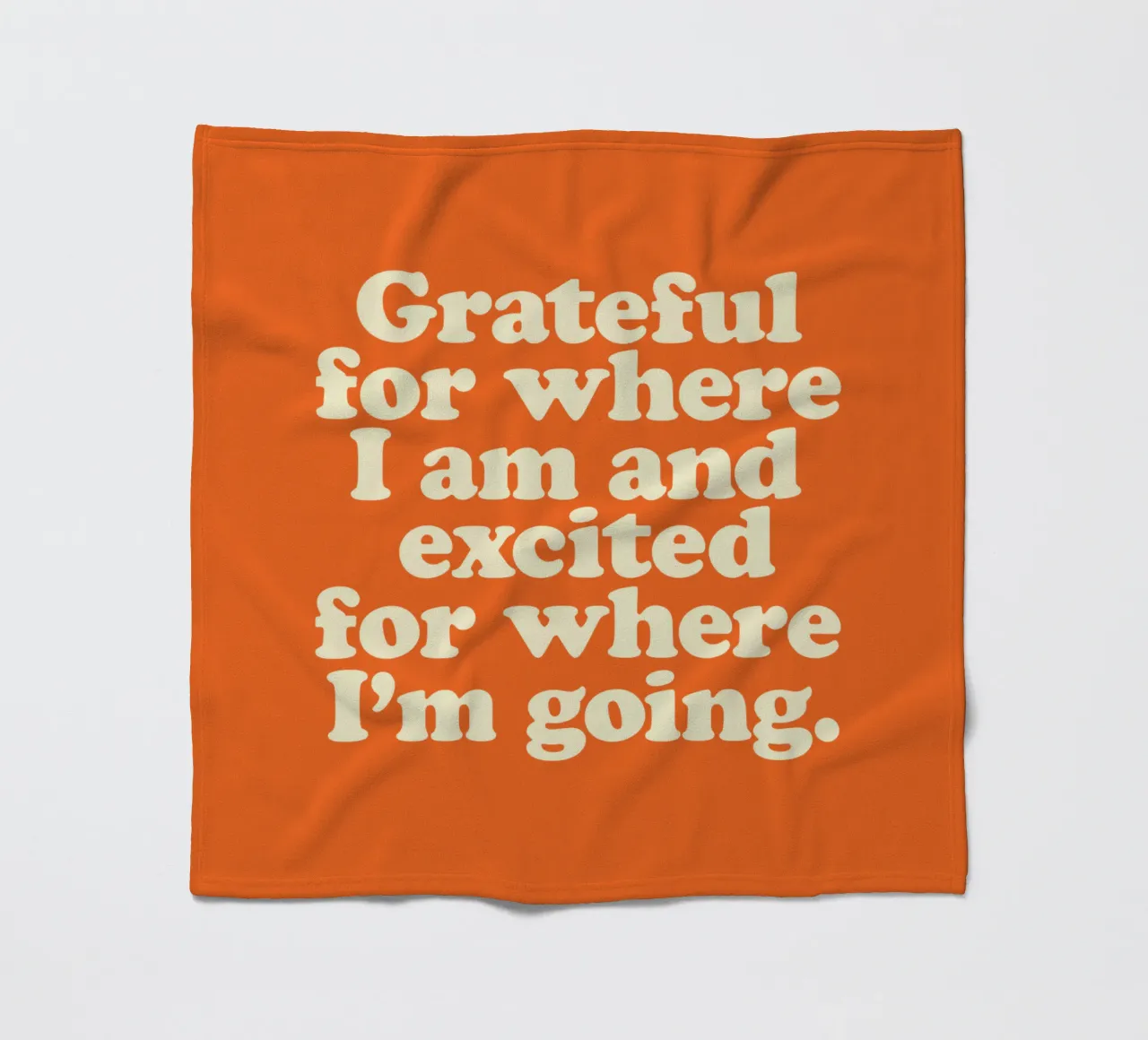 Grateful for Where I am and Excited for Where I'm Going fleece blanket by THE MOTIVATED TYPE