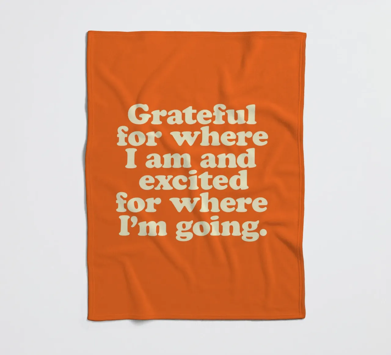 Grateful for Where I am and Excited for Where I'm Going fleece blanket by THE MOTIVATED TYPE